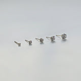 14K Petite Crystal Studs (5 Sizes).