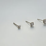14K Petite Crystal Studs (5 Sizes).