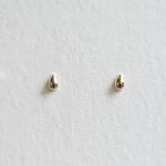 Front view of Petite Teardrop earrings in 14K yellow gold