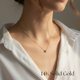 14K Lab Diamond Heart Necklace