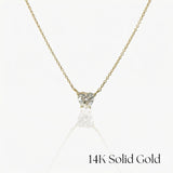 14K Lab Diamond Heart Necklace