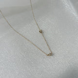 14K Gold My Initial Necklace with Diamond – Handmade & Hypoallergenic