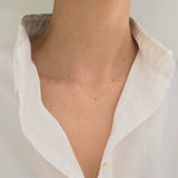 14K Gold My Initial Necklace with Diamond – Handmade & Hypoallergenic
