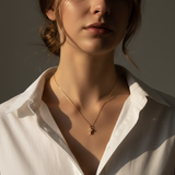 14K Perla Cross Necklace