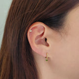 Dainty Stone Huggie Hoops (7 Colours)