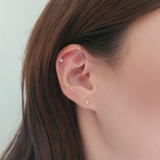 14K Tiny Star Studs