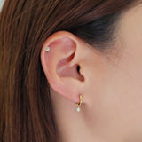 Dainty Stone Huggie Hoops (7 Colours)