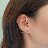 14K Sphere Studs (4 Different Size)