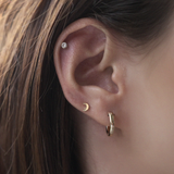 Crescent Luna 14k Solid Gold Cartilage Earring