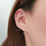 14K Tiny Star Studs