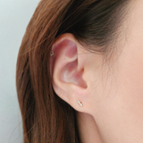 14K Petite CZ Line Studs
