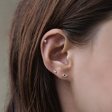 Crystal Evil Eye 14k Solid Gold Cartilage Earring