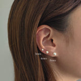 14K Simple Pearl Studs (6 Sizes)