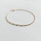 S Figaro Gold Filled Bracelet