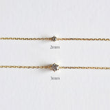 Petite Crystal Gold Bracelet 2mm