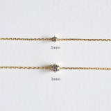 Petite Clear Crystal Necklace 3mm