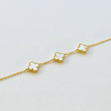 Triple Mother of Pearl Clover Bracelet