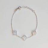 Triple Mother of Pearl Clover Bracelet