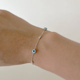 Triple Evil Eye With Crystal Bracelet