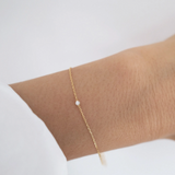 Petite Crystal Gold Bracelet 2mm