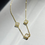 Triple Mother of Pearl Clover Necklace
