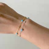 Triple Evil Eye With Crystal Bracelet