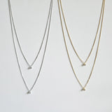 Petite Crystal Double Chain Necklace