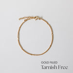 Flat lay of The Ally Chain Bracelet showing full length and extension