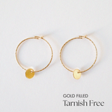 Aster Gold Filled Hoops With Disc