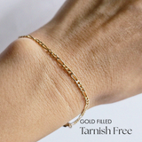 Gold Filled B Figaro Bracelet