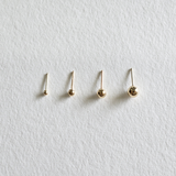 Sphere 14K Solid Gold Studs (4 Different Size)