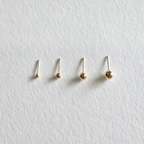 14K Sphere Studs (4 Different Size)