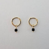 Dainty Stone Huggie Hoops (7 Colours)