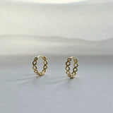14K Braids Huggies