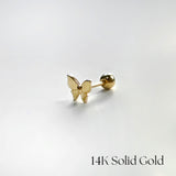 14K Butterfly III Cartilage Earring