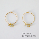 Gold Filled Cassia Labradorite Hoops