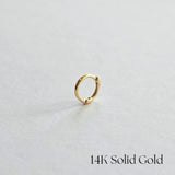 14K Classic Huggie Hoop