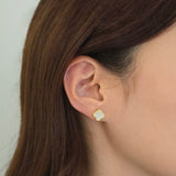 Mother of Pearl Clover Studs