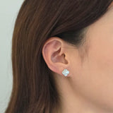 Mother of Pearl Clover Studs