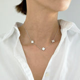 Triple Mother of Pearl Clover Necklace