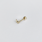 Crescent Luna 14k Solid Gold Cartilage Earring