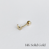 Crescent Luna 14K Solid Gold Cartilage Earring