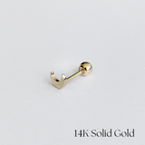 14K Crescent Luna Cartilage Earring