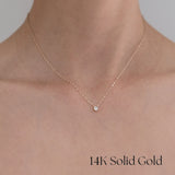 14K Crystal Accent Necklace
