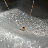 14K Crystal Accent Necklace