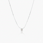 Necklace with a round pendant on a white background