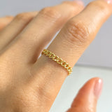 Gold Filled Minimalist Chain Ring