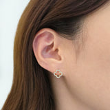 Crystal Clover Studs 10mm