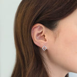 Crystal Clover Studs 10mm