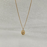14K Dear Initial Necklace
